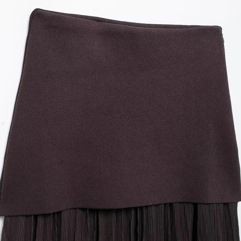 Naisten laskostettu Side-zip Midi-hame