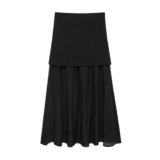 Naisten laskostettu Side-zip Midi-hame