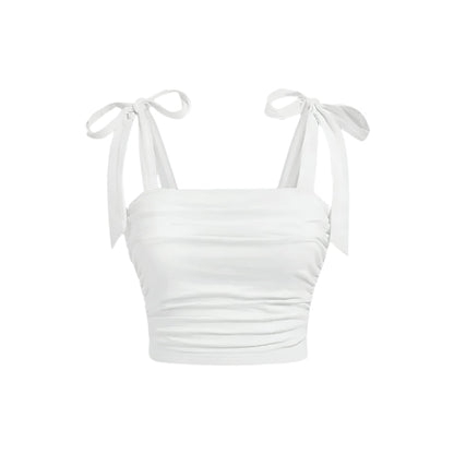Naisten röyhelö Tie olkapää Crop top