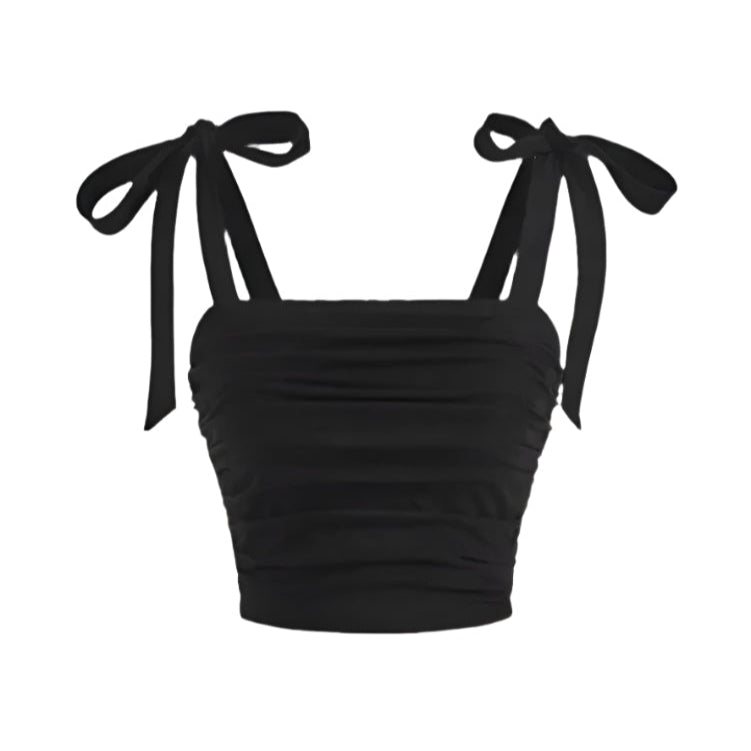 Naisten röyhelö Tie olkapää Crop top