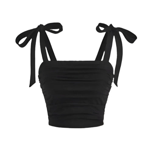 Naisten röyhelö Tie olkapää Crop top