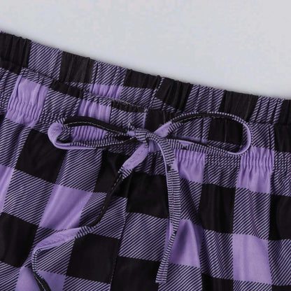 Naisten ruudullinen painettu pyjama