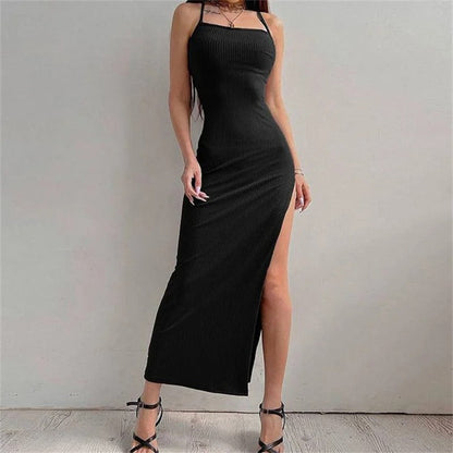Naisten selkätön Halter kaula Bodycon mekko