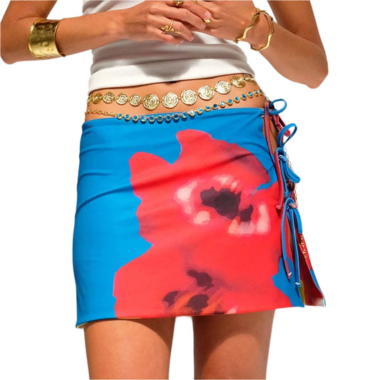 Naisten solmiovärinen bodycon-hame