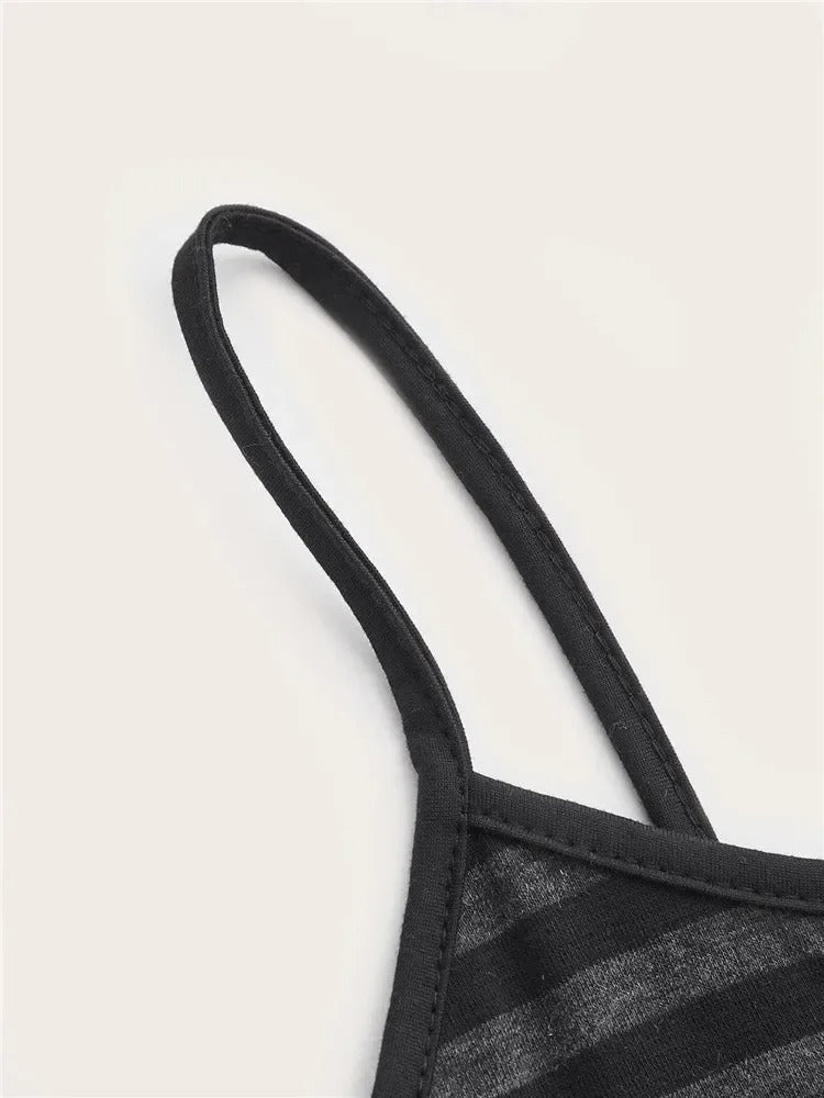 Naisten spagettihihainen crop top
