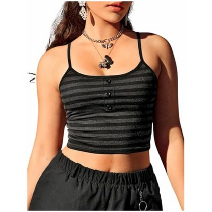 Naisten spagettihihainen crop top