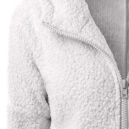 Naisten talven fleece hupullinen takki