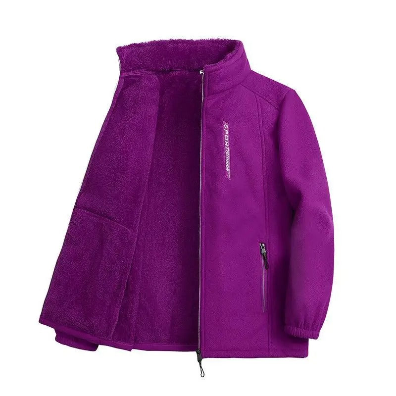 Naisten talvi lämmin fleece takki