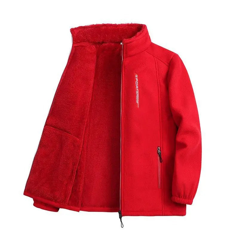 Naisten talvi lämmin fleece takki