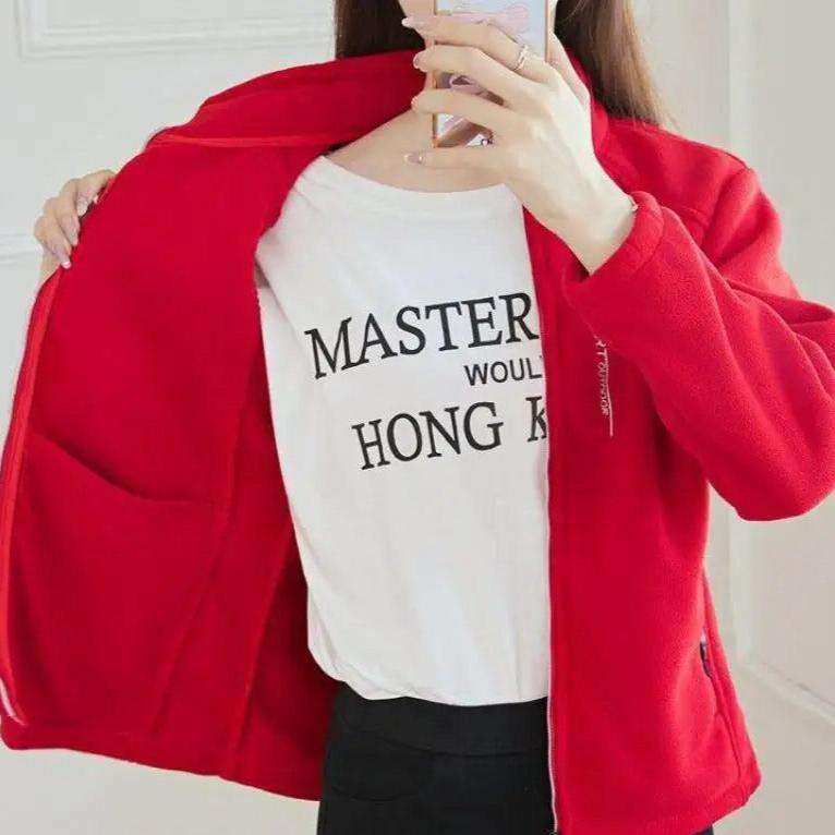 Naisten talvi lämmin fleece takki