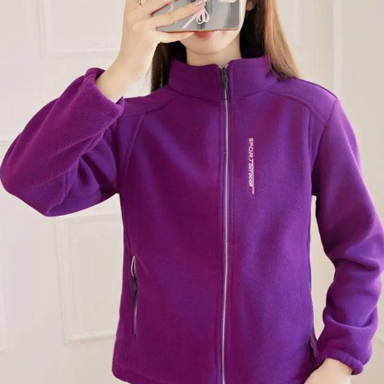 Naisten talvi lämmin fleece takki