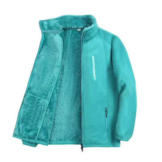 Naisten talvi lämmin fleece takki