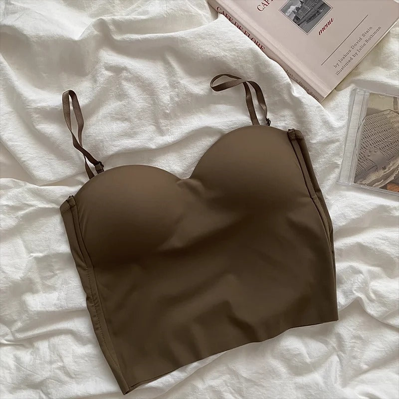 Naisten yksivärinen rajattu camisole