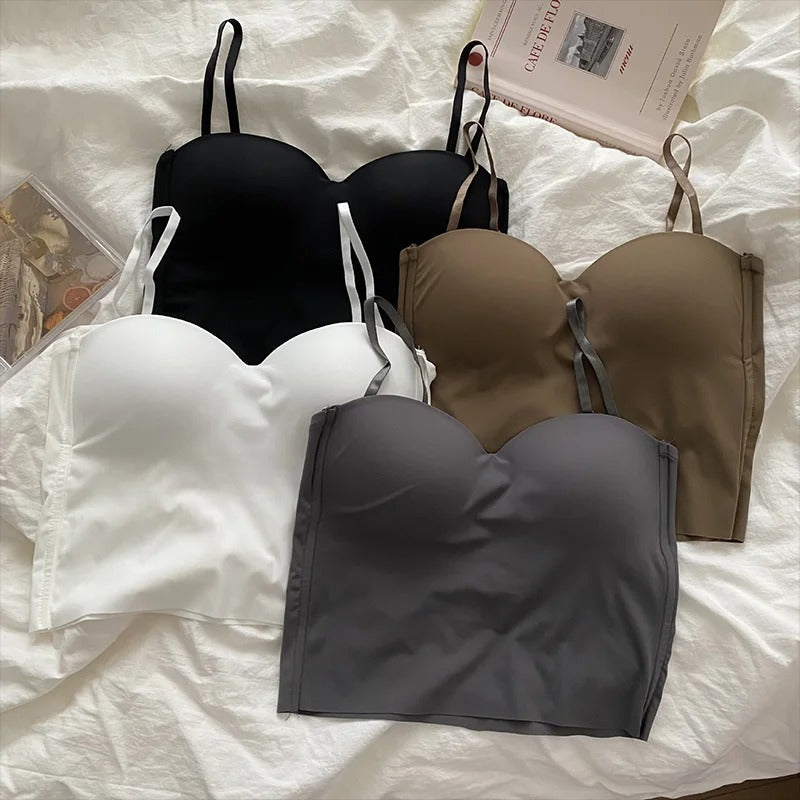 Naisten yksivärinen rajattu camisole