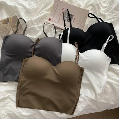 Naisten yksivärinen rajattu camisole