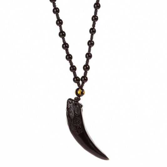 Obsidian Wolf Riipus Kaulakoru