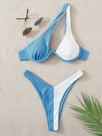 Seksikäs Leikattu Yksi Olkapää Bikinit