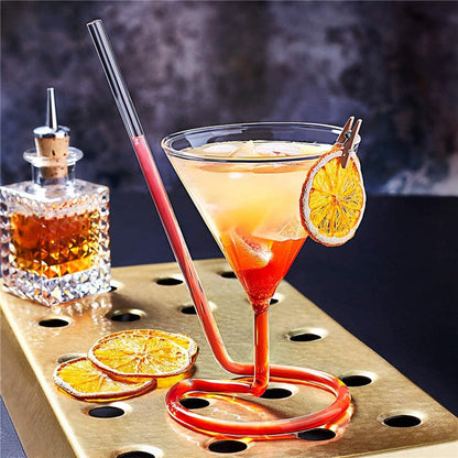 Spiral Straw Cocktail lasi