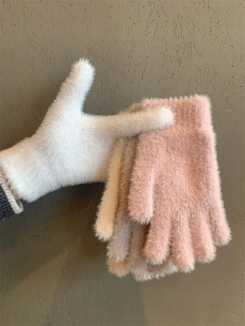 Talvi Minkki Sametti Käsineet
