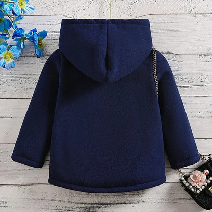 Tytön paksu fleece talvitakki