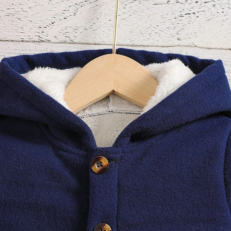 Tytön paksu fleece talvitakki