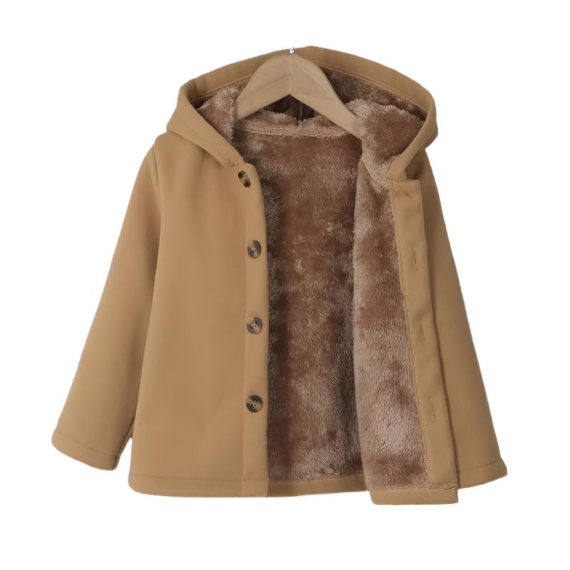 Tytön paksu fleece talvitakki