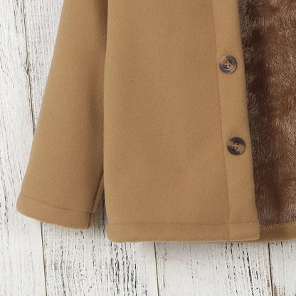 Tytön paksu fleece talvitakki