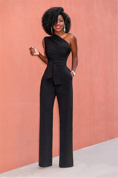 Yksi olkapää Bodycon Jumpsuit
