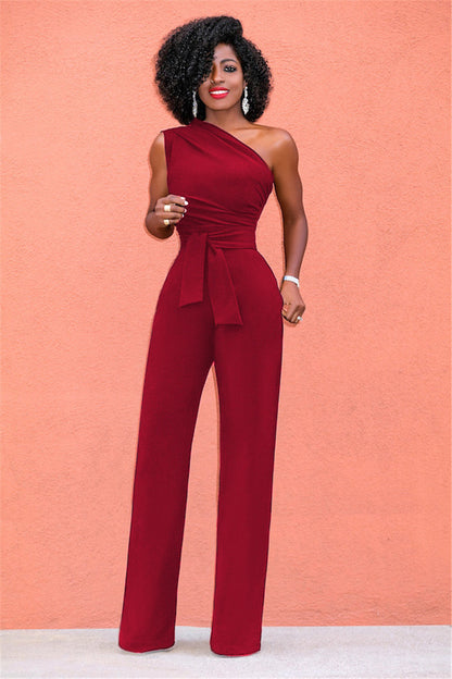 Yksi olkapää Bodycon Jumpsuit