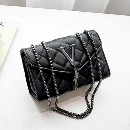 Ylellinen tikattu Crossbody Tupsu käsilaukku