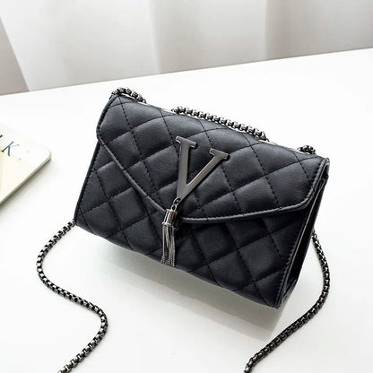 Ylellinen tikattu Crossbody Tupsu käsilaukku